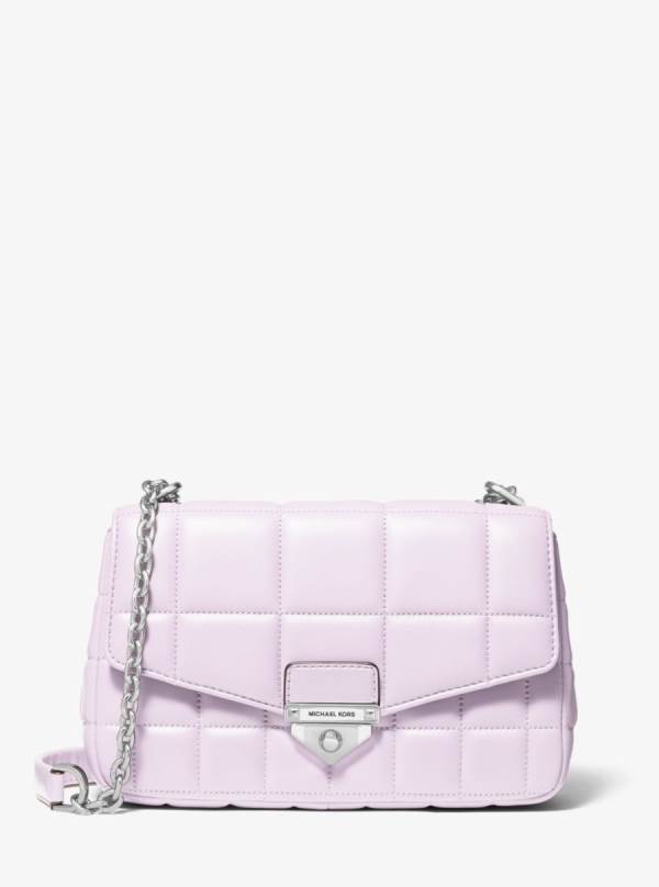 Damske Taška Cez Rameno Michael Kors SoHo Large Quilted Leather Svetlo Ruzove - Kabelky Michael Kors Levně | JAKVN-5912